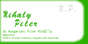 mihaly piler business card